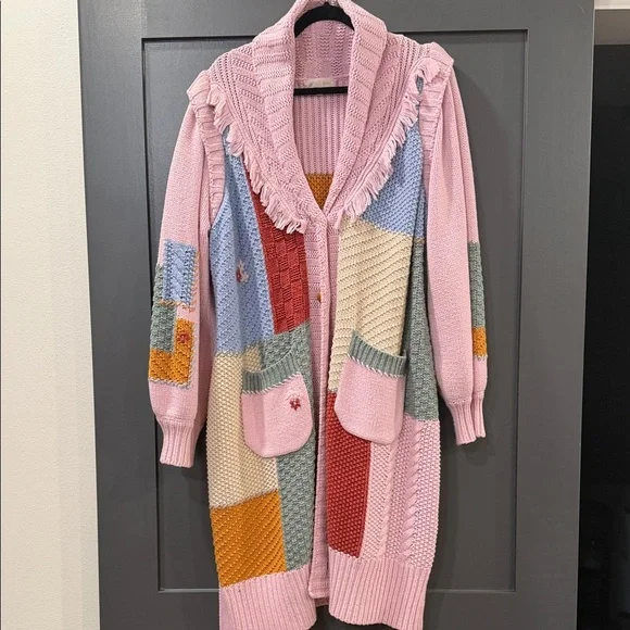 LoveShackFancy Colorful Patchwork Cardigan - Picture 2 of 7